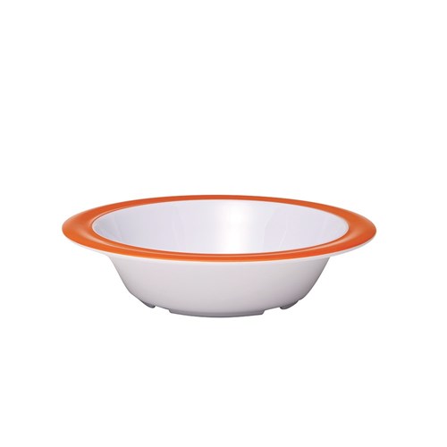 Melamine Rimmed Bowl Orange 160mm 