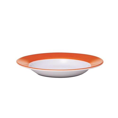 Melamine Rimmed Plate Orange 200mm 