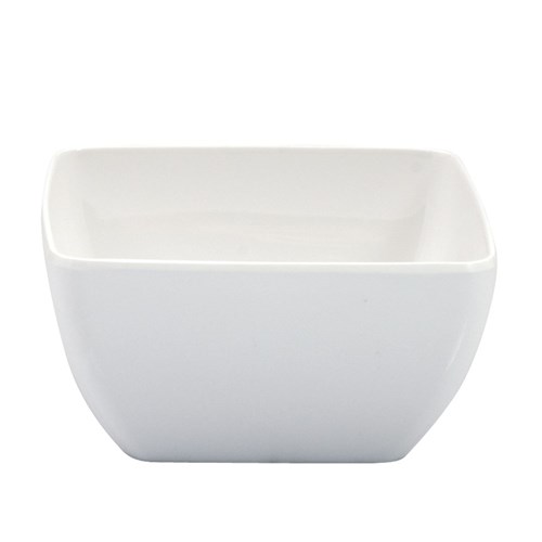 MELAMINE BOWL SQUARE WHT 130X130X70MM (12/24)