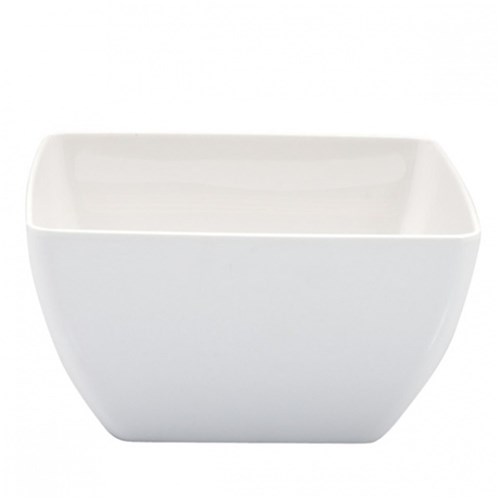 MELAMINE BOWL SQUARE WHT 270X270X105MM (6/12)