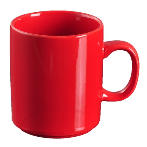 BASICS MUG CAN RED 350ML STACK (6/36)