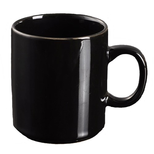 BASICS MUG CAN BLK 350ML STACK (6/36)