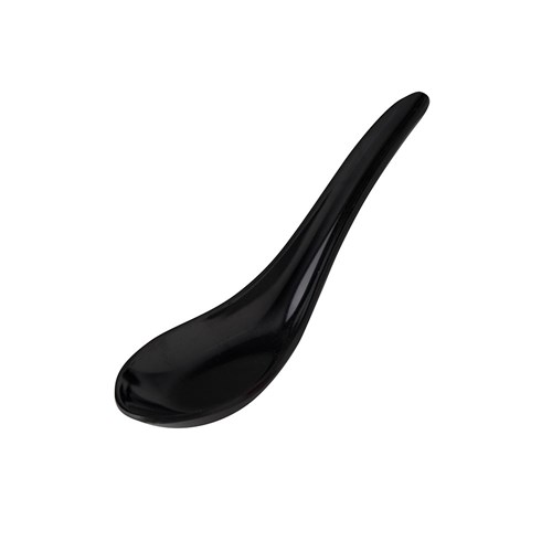 Melamine Chinese Spoon Black 150mm 