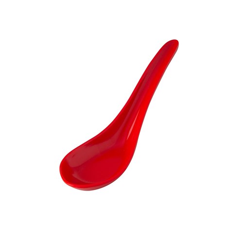 MELAMINE CHINESE SPOON RED 150MM (48/384)