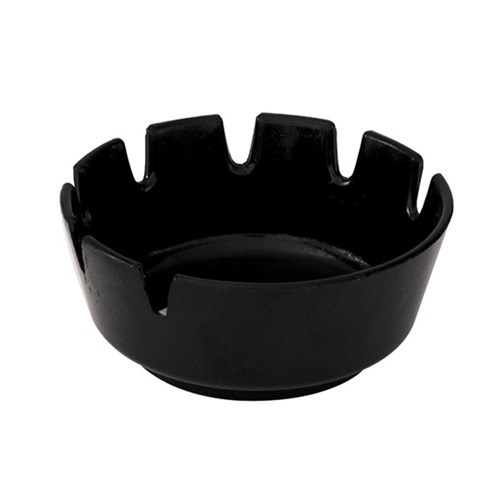 Plastic Ashtray Black 110mm