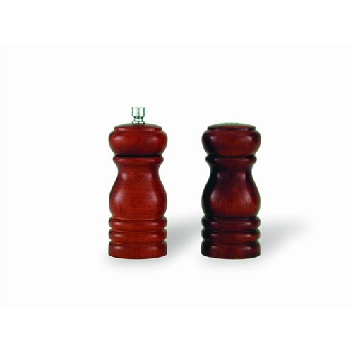 Wood Salt Shaker & Pepper Mill Set Mahogany 100mm