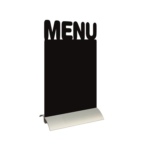 SILHOUETTE MENU CHALK BOARD ALUM BASE W/- CHALK MARKER (6)