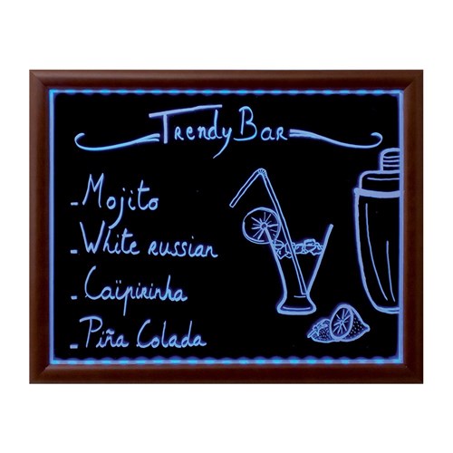 Glass Led Chalkboard Sign & Marker Set Medium 560x700mm