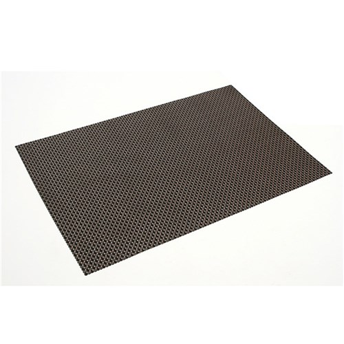 Plastic Woven Placemat Black/Brown