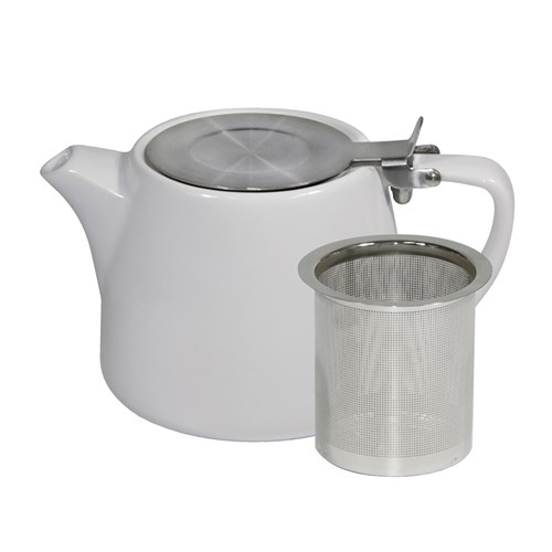 BREW WHT STACK TEAPOT 500ML W/- S/S INFUSER & LID (2/6)