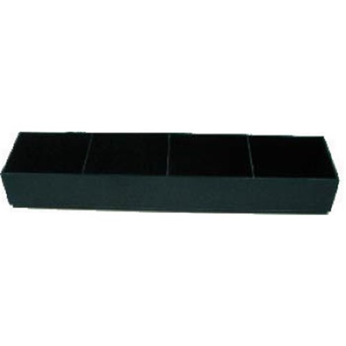 Melamine Four Compartment Sachet Holder Black