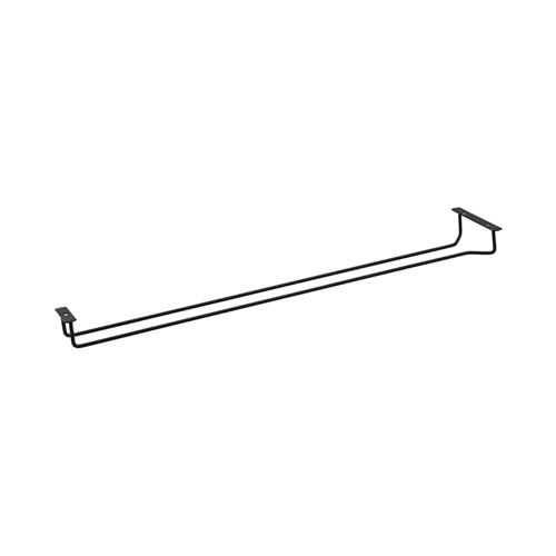 Single Row Glass Hanger Black 600mm