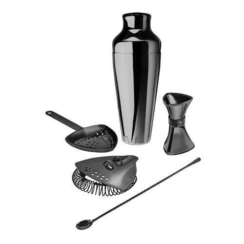 Proshaker Five Piece Cocktail Kit Black Finish