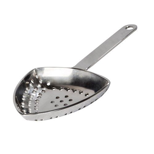 Julep Cocktail Bar Strainer & Ice Scoop Chrome Finish 165mm