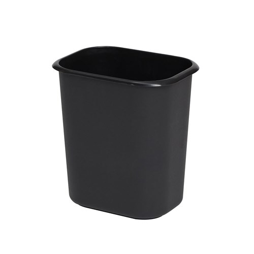 Waste Bin Rect 14l Recy Black Plastic 295x210x320mm 