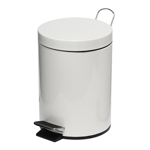 Pedal Bin Round White 5l