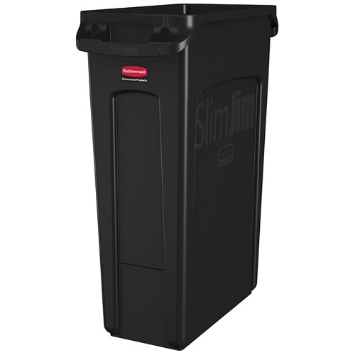 Slim Jim Bin 60L Black Vented 559x279x762mm