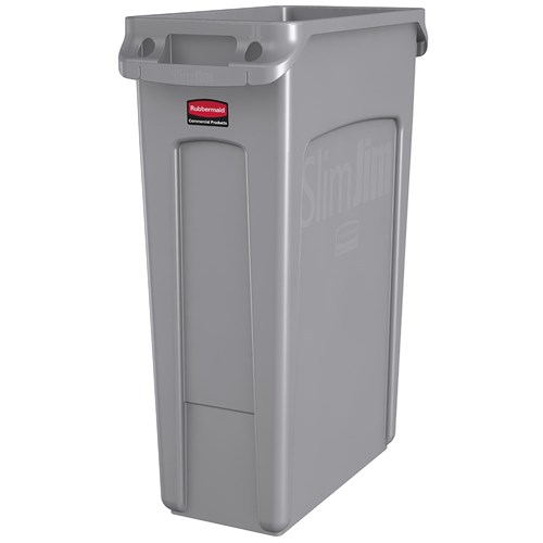 Slim Jim Bin 60L Grey Vented 559x279x635mm