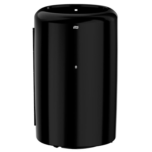 Plastic Waste Bin Black 50l