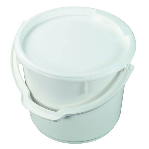 BUCKET 13.6LT H/DUTY WHT PLASTIC HDL 300X295MM