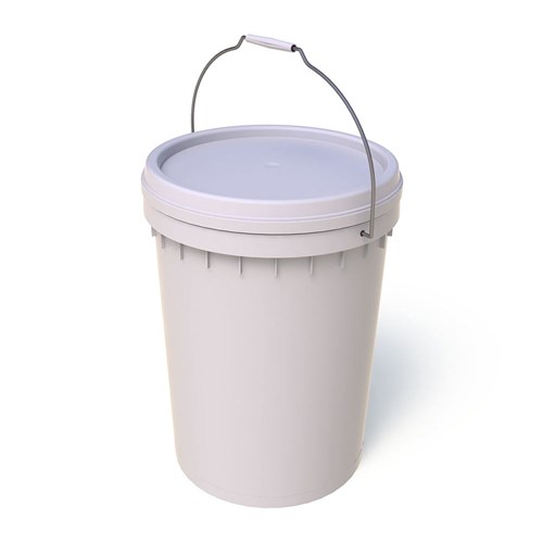 Pail with Wire Handle White 20L