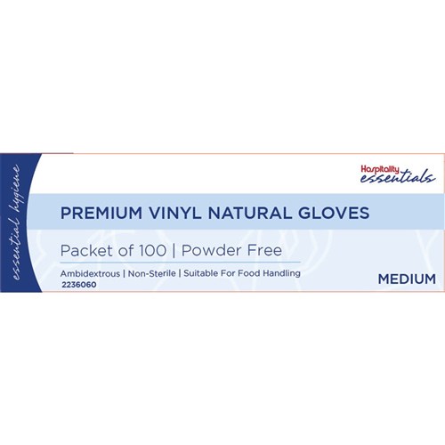 Vinyl Gloves Powder Free Clear Medium