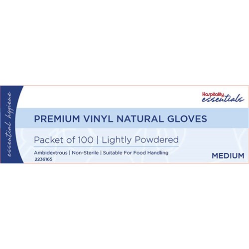 GLOVE VINYL CLR SML TGA POWDER FREE 100/PKT (10)