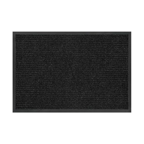 Ribbed Entrance Mat Pepper Black 1200x1800mm