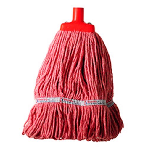 Kleaning Essentials Flat Cotton Hospital Mop Head Red 350Gm