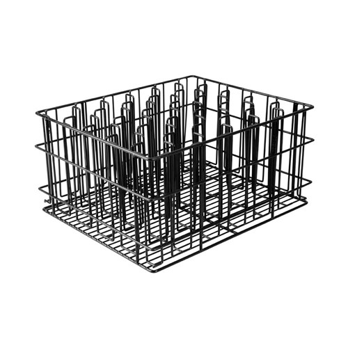 Square Glass Basket Black 30 Compartments 