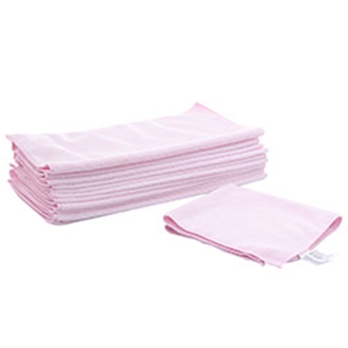 MICROFIBRE CLOTH PINK 400X400MM (12/180)