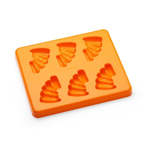 Carrots Silicone Food Mould & Lid 6 Portion Orange