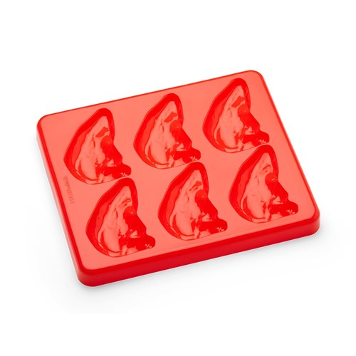 Chicken Breast Silicone Food Mould & Lid 6 Portion Red