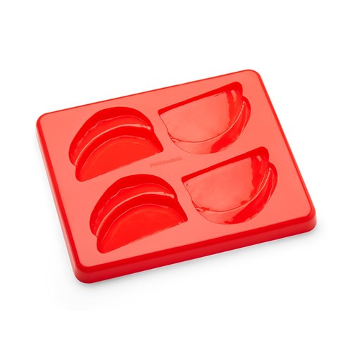 Sliced Meat Silicone Food Mould & Lid 4 Portion Red