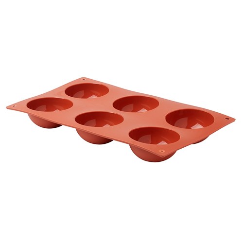 Pro.Cooker Silicone 6 Cup Half Sphere Mould Gn 1/4