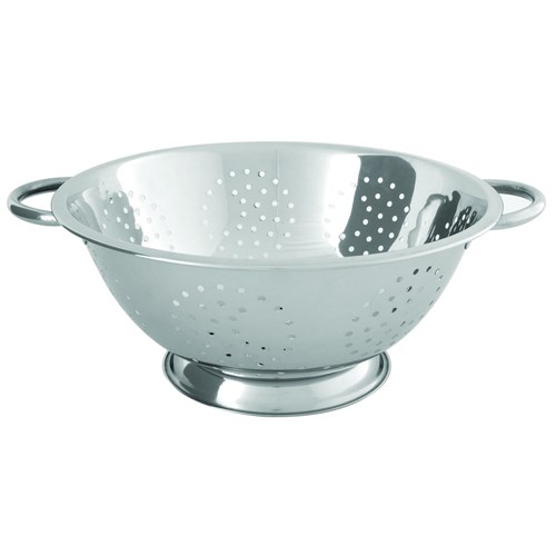 COLANDER 330X135MM 8LT S/S 4MM HOLES (12)