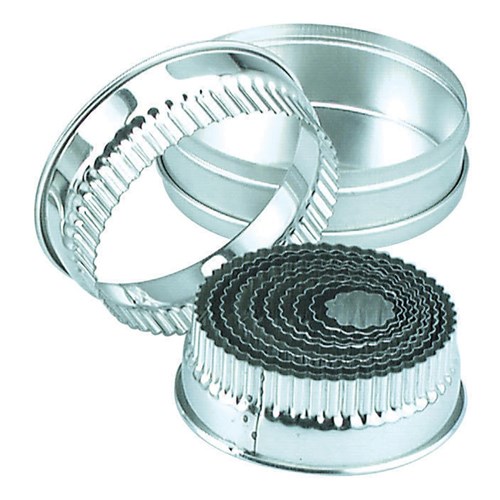 Cutter Set 14 Pce Rnd Crinkled 25-115Mm Tin Plated