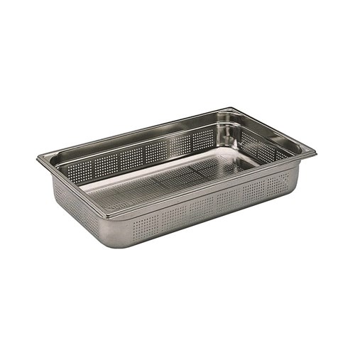 GASTRONORM PAN 1/1 SIZE 65MM PERF 530X325MM S/S