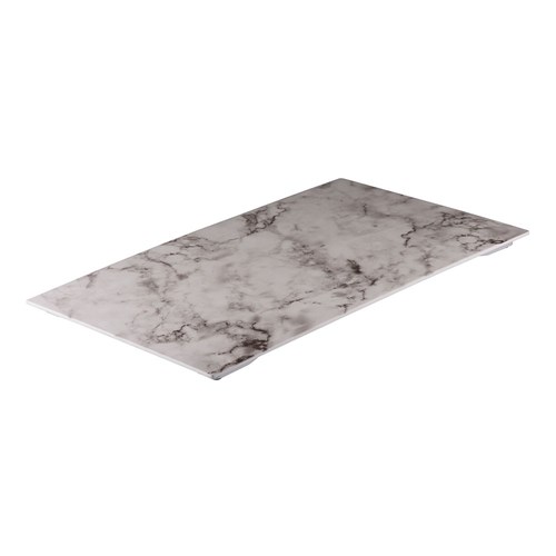 WHT MARBLE 1/1 PLATTER 530X325MM MELAMINE (3/12)