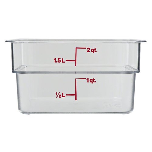 STORAGE CONTAINER PCARB SQ 1.9LT CLR 2SFSCW (6)