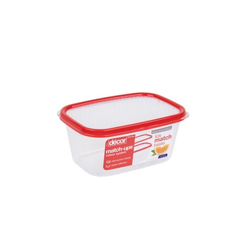 Match-Ups Basics Oblong Container Red 1L