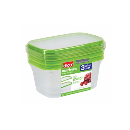 Match-Ups Basics Oblong Container Green 1.5L