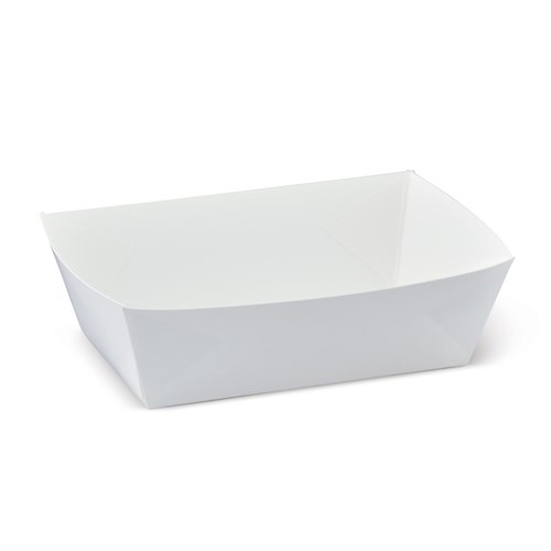 Board No. 7 Square Food Tray White 95x95x50mm Detpak