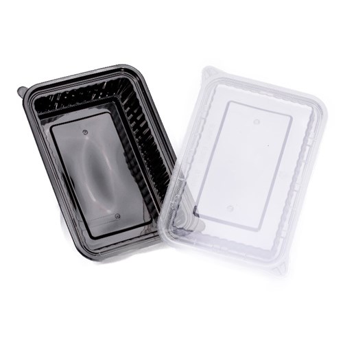 Wavebox Plastic Rectangle Container Black 204x138x54mm 720ml