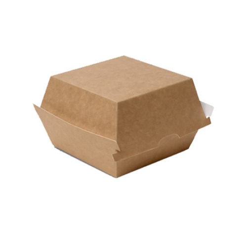 BURGER CLAM CARDBOARD KRAFT 102X105X80MM 500/CTN