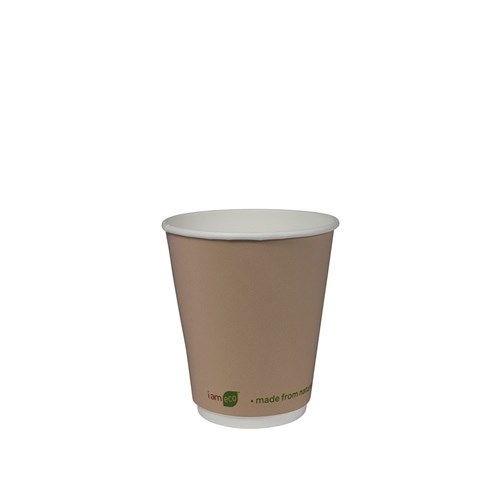 I AM ECO DOUBLE WALL CUP 355ML BROWN 500/CTN 12OZ