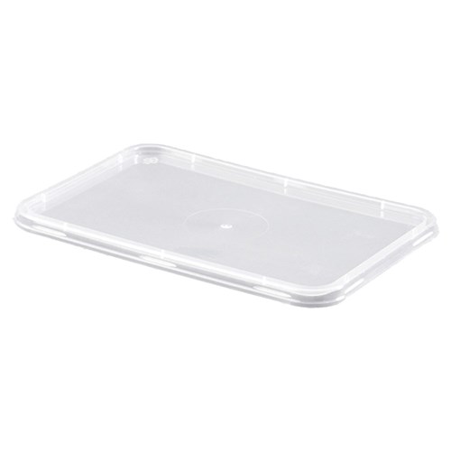 Plastic Rectangle Container Lid Clear Suits 500/1000ml