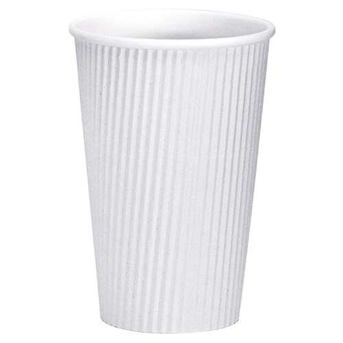 Vee Insulated Coffee Cup Cup White 16oz 473ml