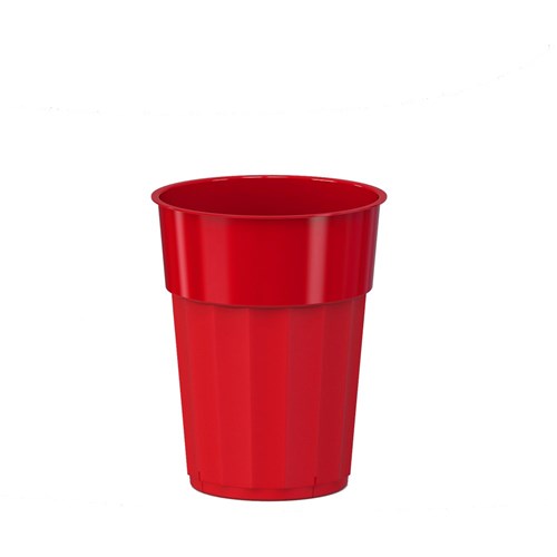 Plastic Stadium Cup Red 425ml Certified