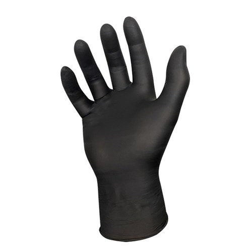 GLOVE NITRILE BLACK AIR LGE 100/PKT POWDER FREE (10)